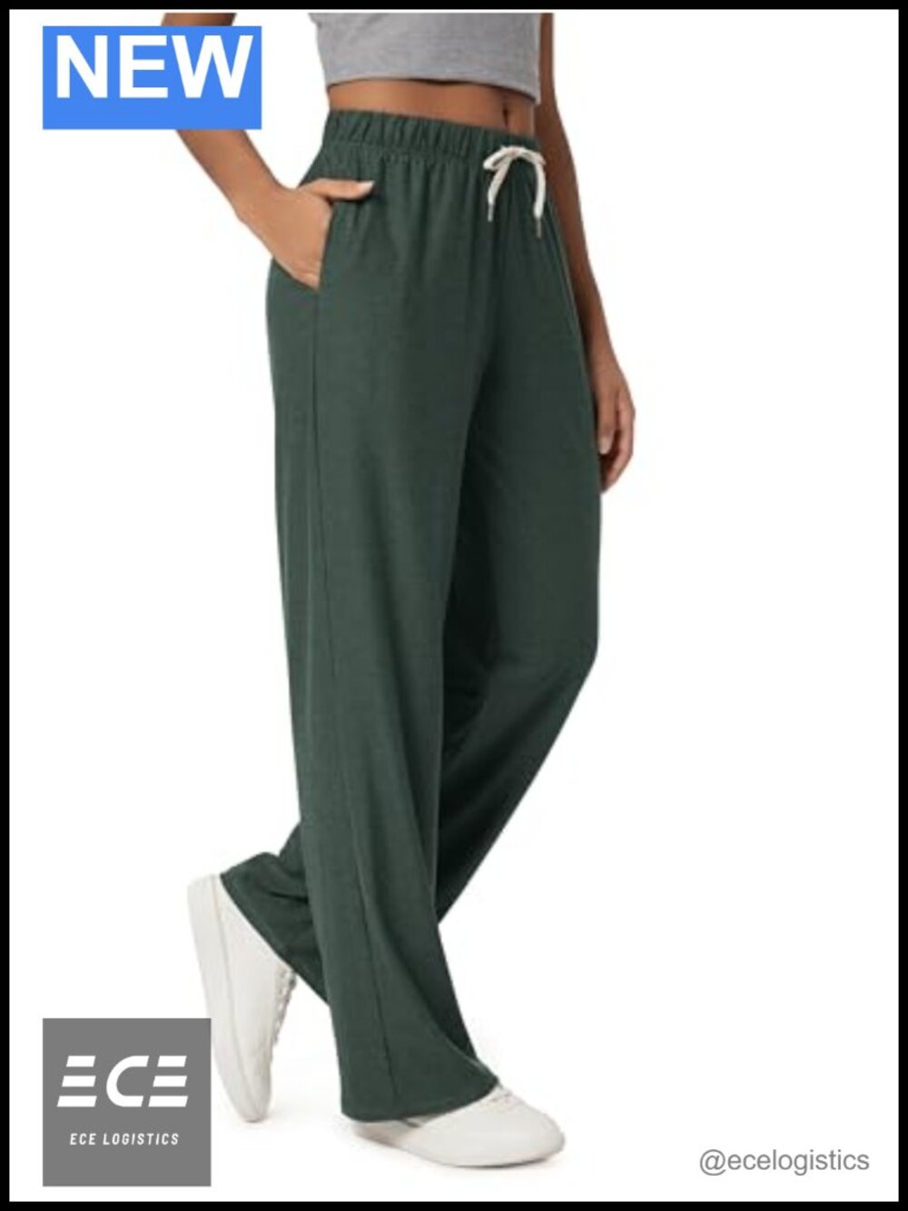 ODODOS Women's Straight Leg Pants Ultra Soft Jersey Lounge Pajama Pants with